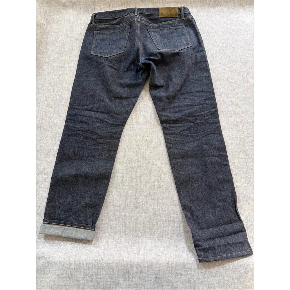 Todd Snyder Selvedge Jeans 34X32 American Denim Button Fly Slim Fit Dark Wash